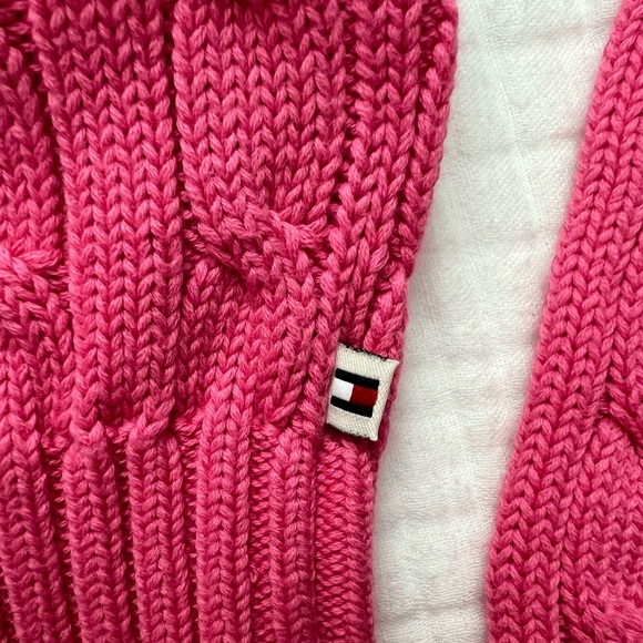 *NWT* Tommy Hilfiger pink cable knit 100% cotton sweater -Size Medium - Picture 4 of 11